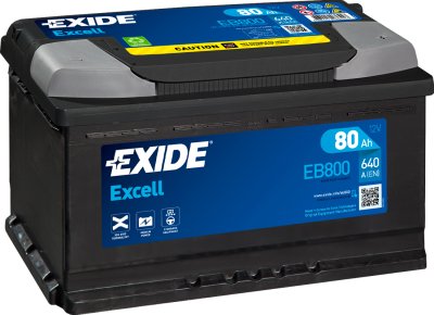 Exide Excel 80Ah 640A 315x175x190+