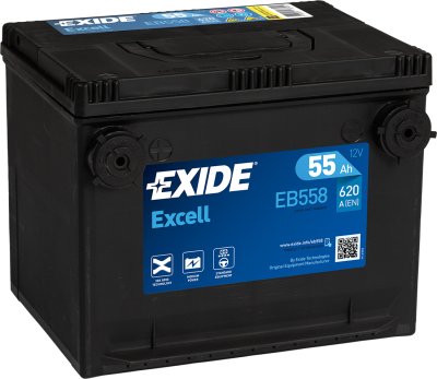 Exide Excell 55Ah 620A 230x180x186+- USA