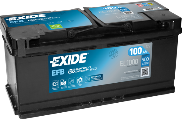 Exide EFB 100Ah 900A 353x175x190-+