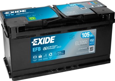 Exide EFB 105Ah 950A 392x175x190-+