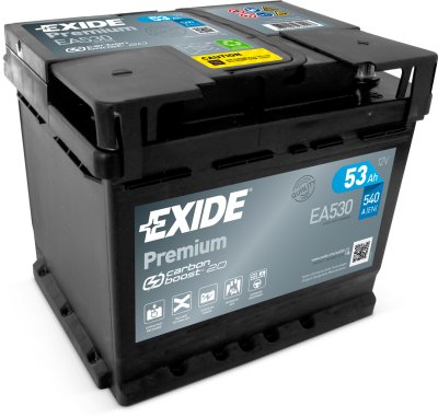 Exide Premium 53Ah540A 207x175x190-+