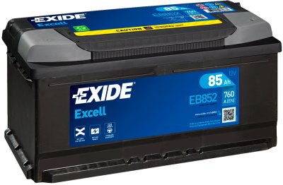 Exide Excell 85Ah 760A 353x175x175-+