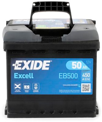 Exide Excell 50Ah 450A 207x175x190-+