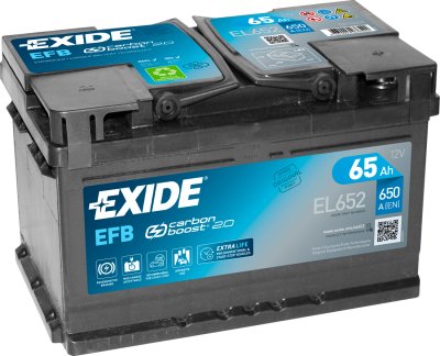 Exide EFB 65Ah 650A 278x175x175-+