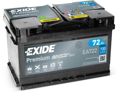 Exide Premium 72Ah720A 278x175x175-+