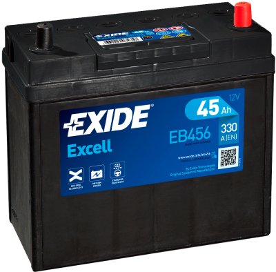 Exide Excell 45Ah 300A 234x127x220-+J