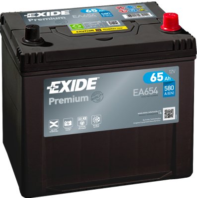 Exide Premium 65Ah580A 230x173x222-+