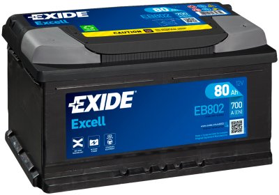 Exide Excell 80Ah 700A 315x175x175-+