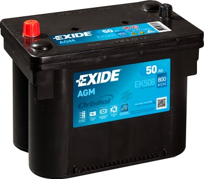 Exide AGM 50Ah 800A 260x173x206-+