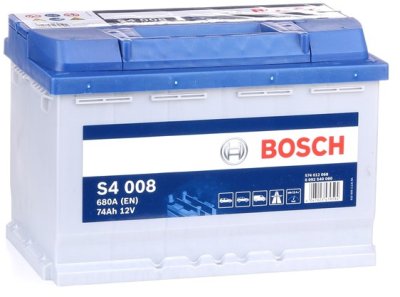 Bosch S4 008 74Ah 680A 278x175x190 -+